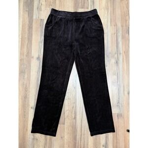 Zenergy by Chico's Brown Velour Lounge Pants Size 1 (M) Soft Stretch‎